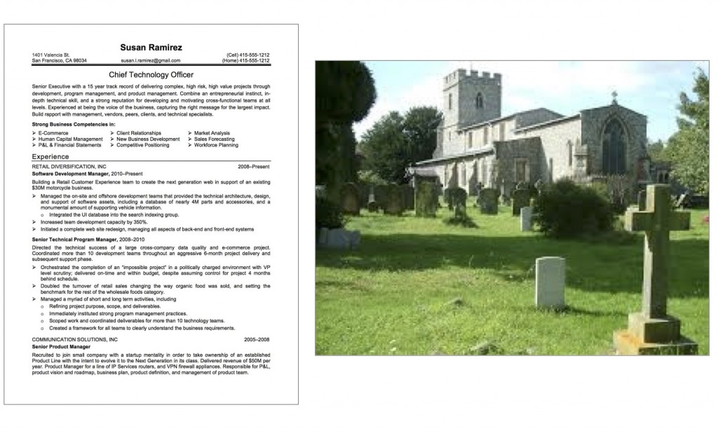 Church and Resume For Blog